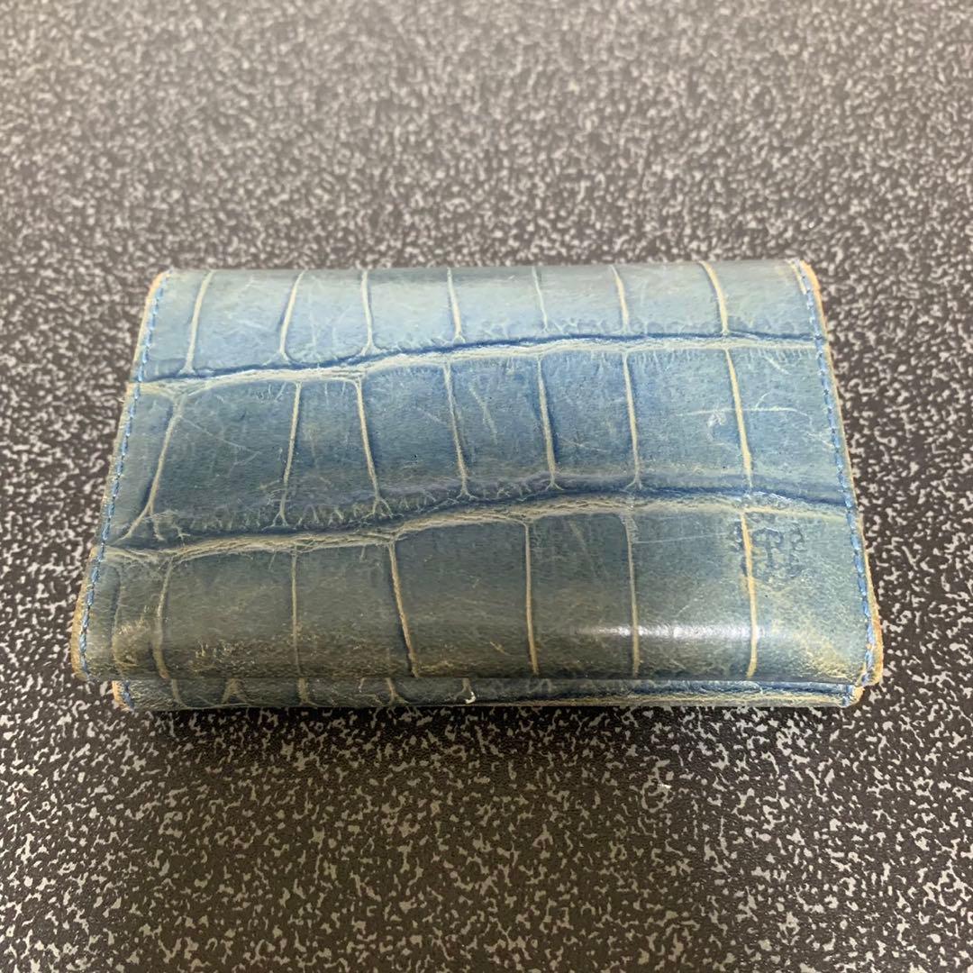 フェリージ Felisi 名刺入れ カードケース カード入れ 二つ折り クロコ型