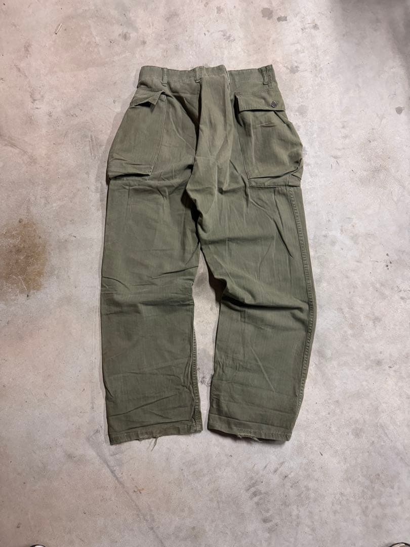 40's U.S.ARMY M-43 HBTパンツ 13スターボタン