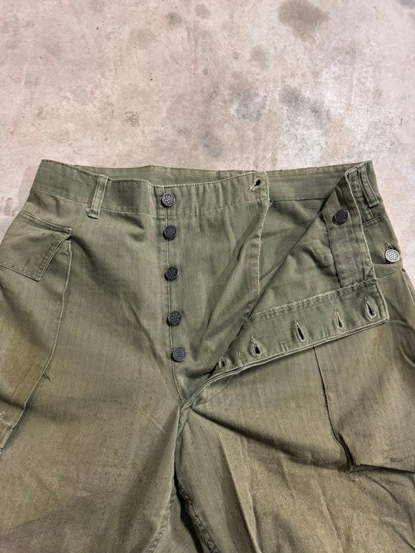 40's U.S.ARMY M-43 HBTパンツ 13スターボタン