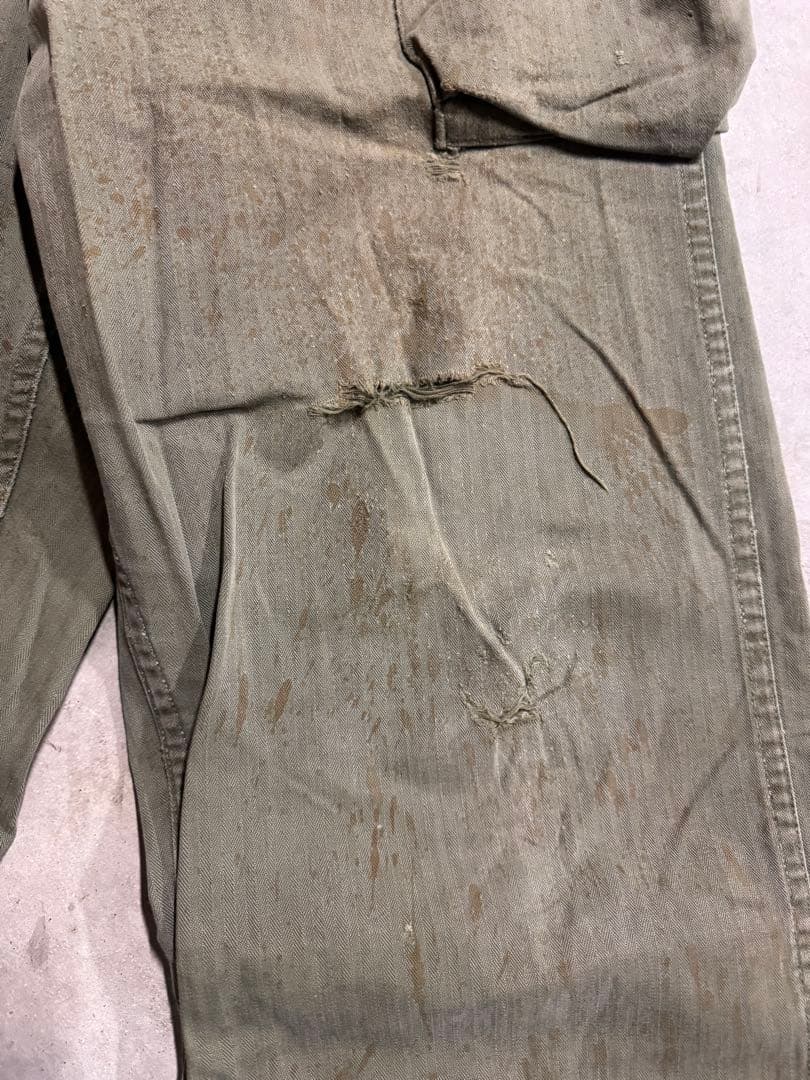 40's U.S.ARMY M-43 HBTパンツ 13スターボタン