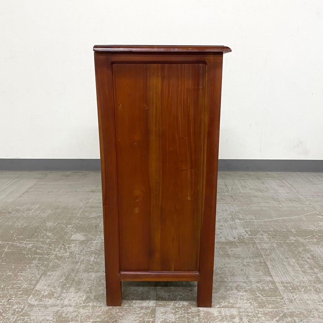 展示アウトレット品 ベルメゾン 無垢材 マホガニー キャビネット サイドボード