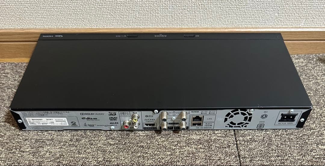 動作確認済み SHARP ブルーレイレコーダー BD-NW510