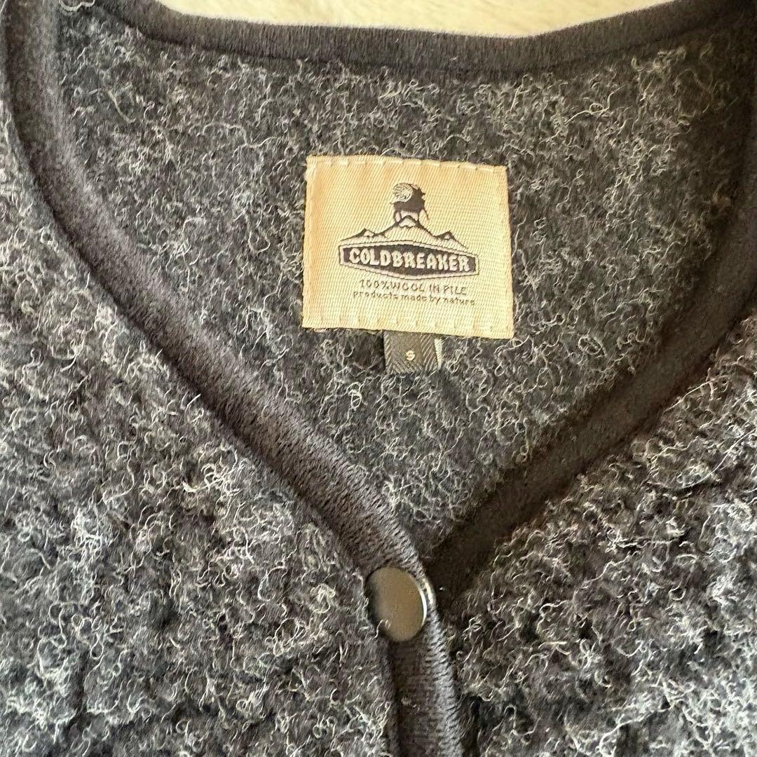 【美品】Cold Breakerウールロングベスト　スナップボタン