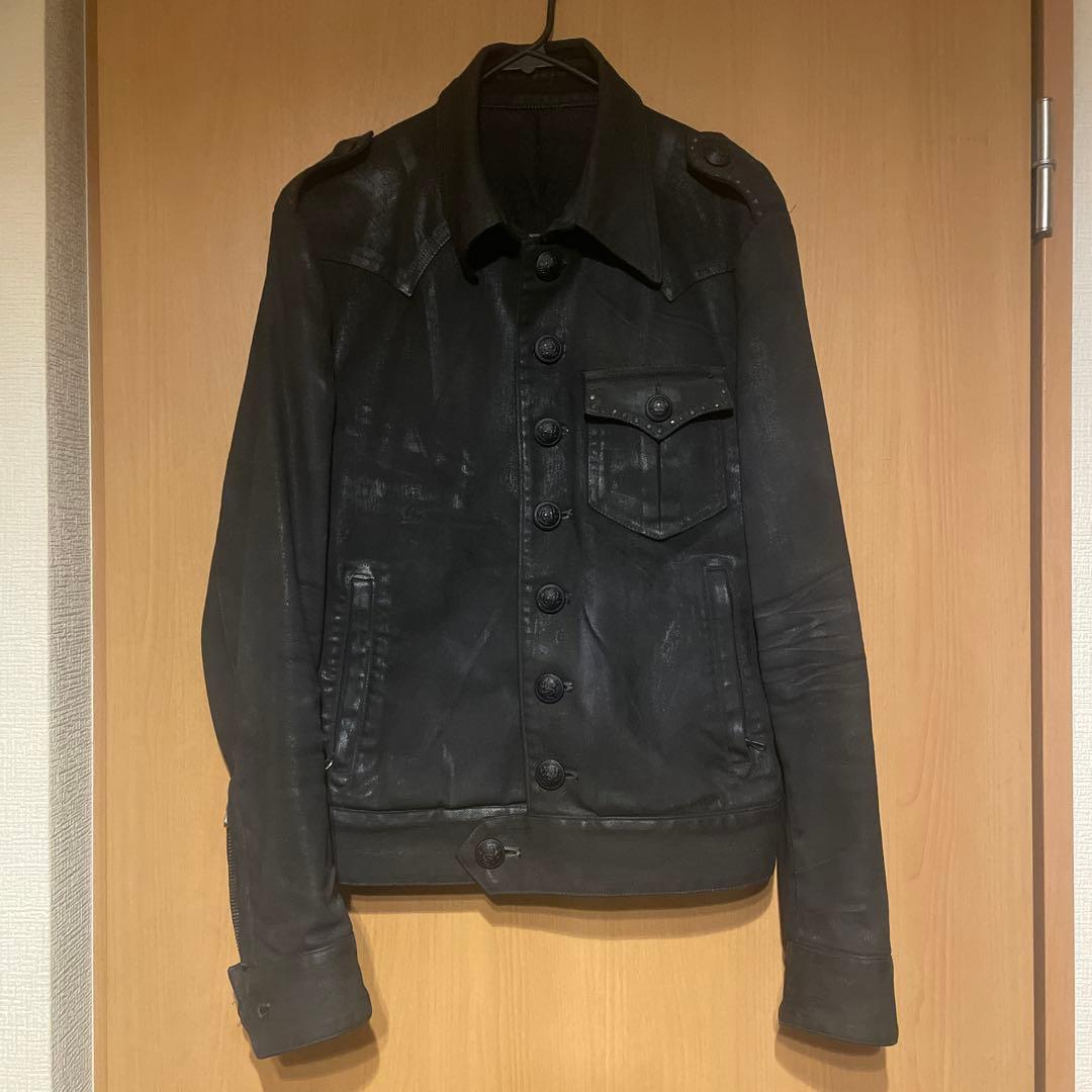 あ*様 黒デニムジャケット ボタンフロント