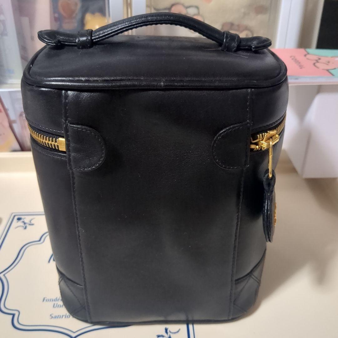 CHANEL バニティバッグ ビコローレ 黒 ラムスキン