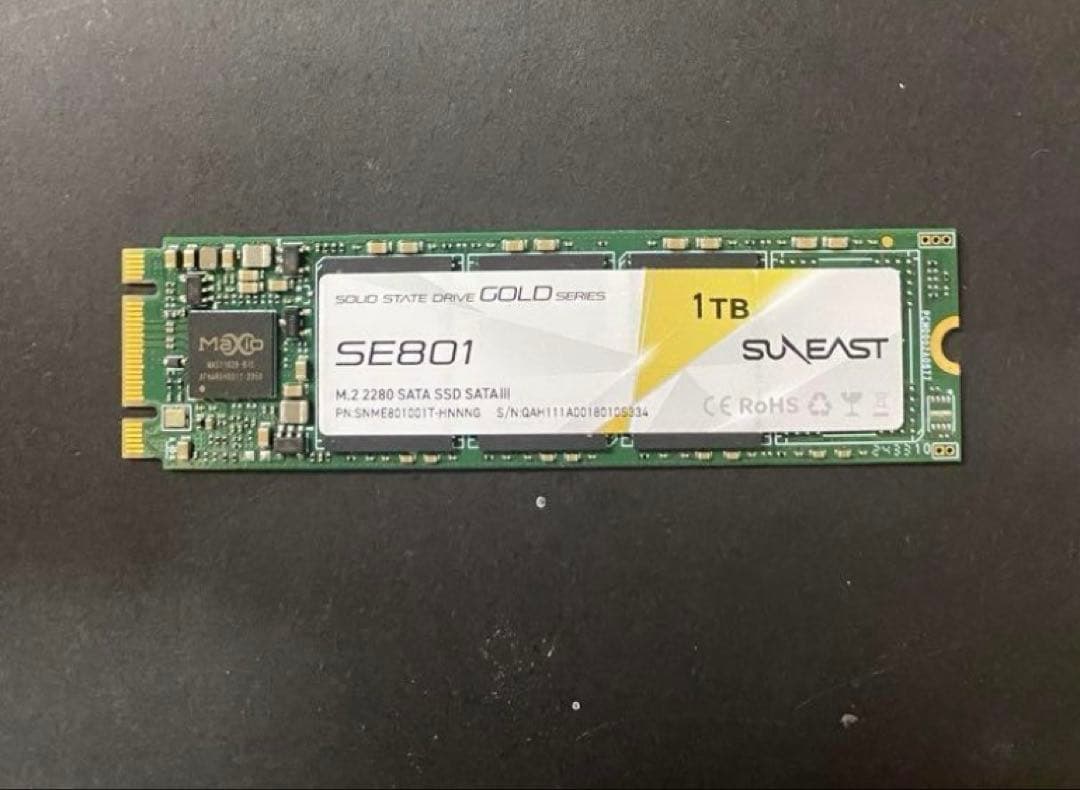 各社SSD 1TB M.2 Type 2280 3D NANDフラッシュ搭載