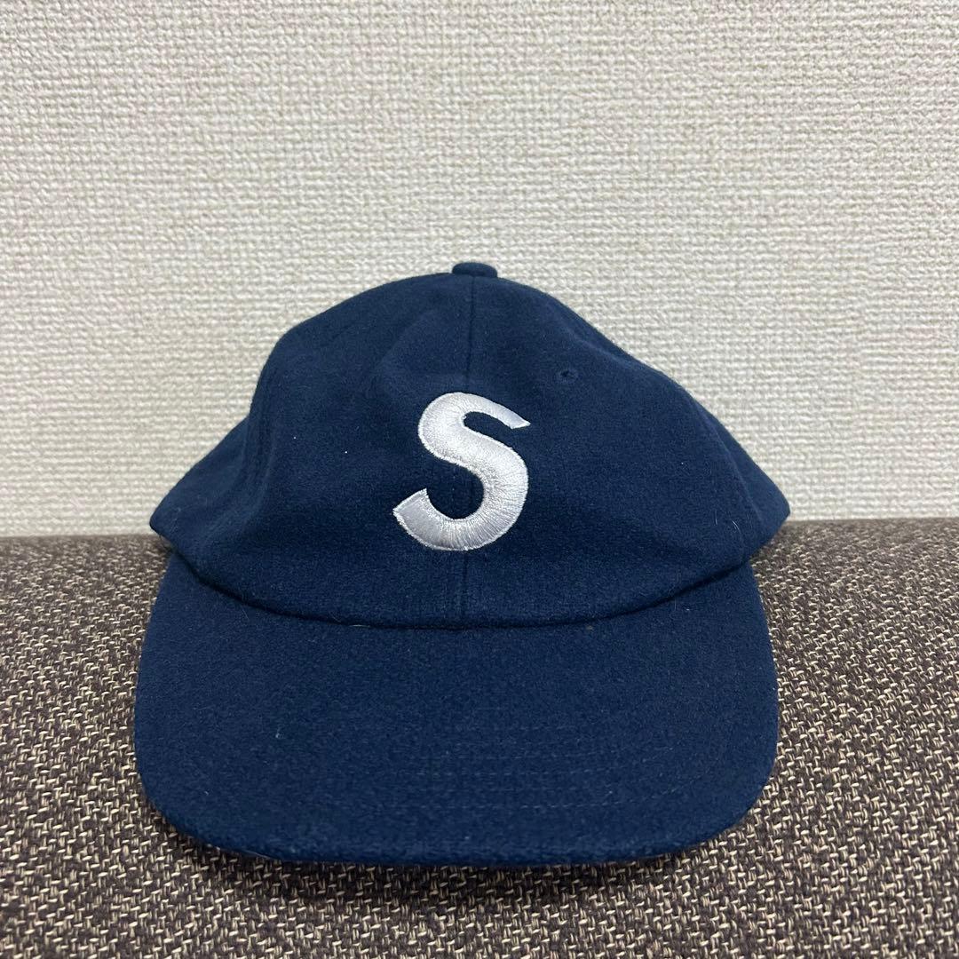 Supreme ウール Sロゴ キャップ ネイビー 希少