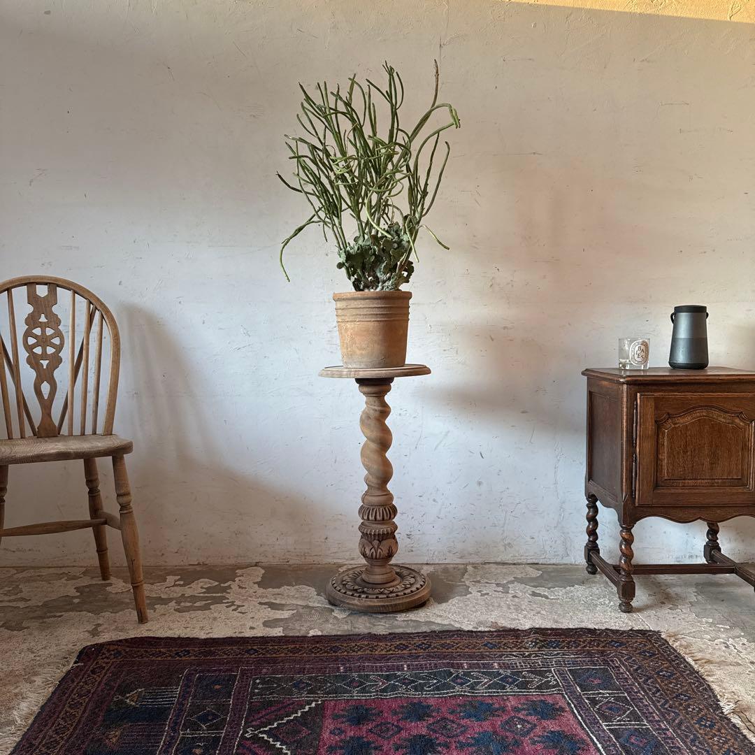 ビンテージ サイドテーブル　フラワースタンド　花台　剥離