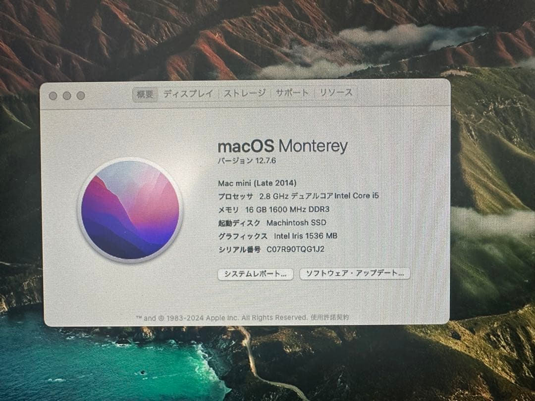 H*W様 Macmini 2014 SSD128GB 1TB 16GB