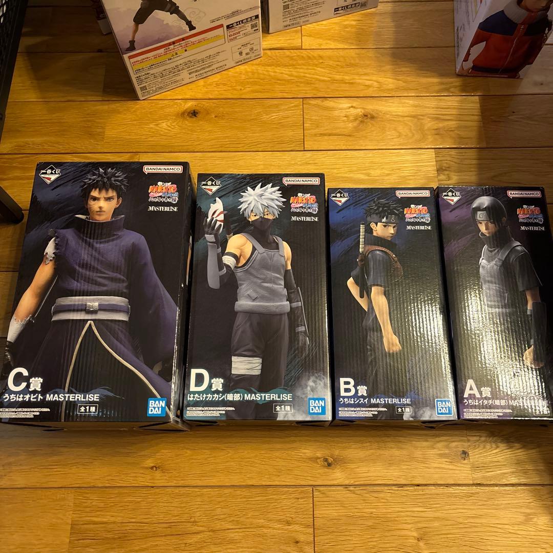 一番くじナルト　オビト　カカシ　シスイ　イタチフィギュアセット