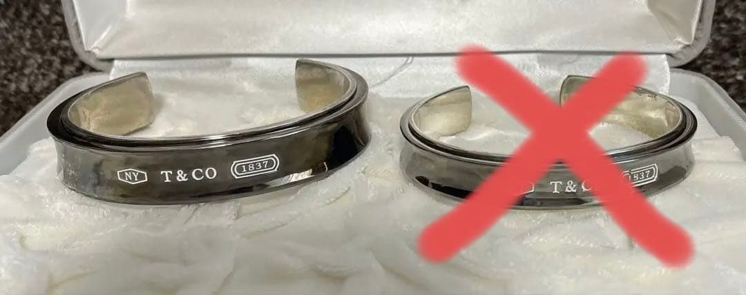 ティファニー シルバー チタン 1837 バングル ブレスレット カフ