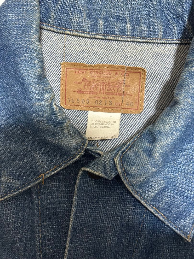 70s Levi's 70505 スモールe 4th サイズ40 ボタン裏52