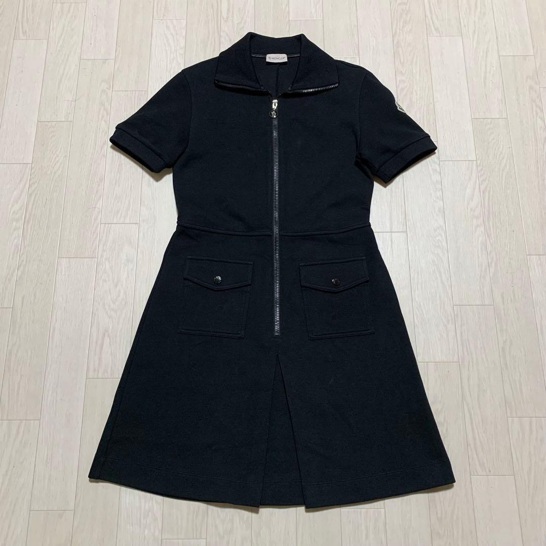 〔極美品〕MONCLER 2023 ポロドレス　ブラックS 国内正規品 4P46