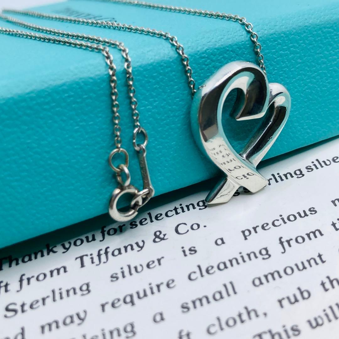 極美品✨ ティファニー ネックレス ラビングハート ハート AG925