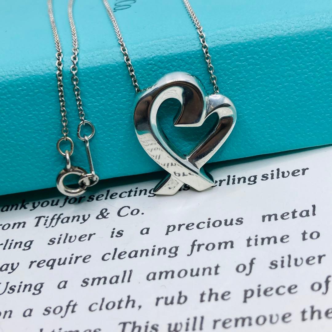 極美品✨ ティファニー ネックレス ラビングハート ハート AG925