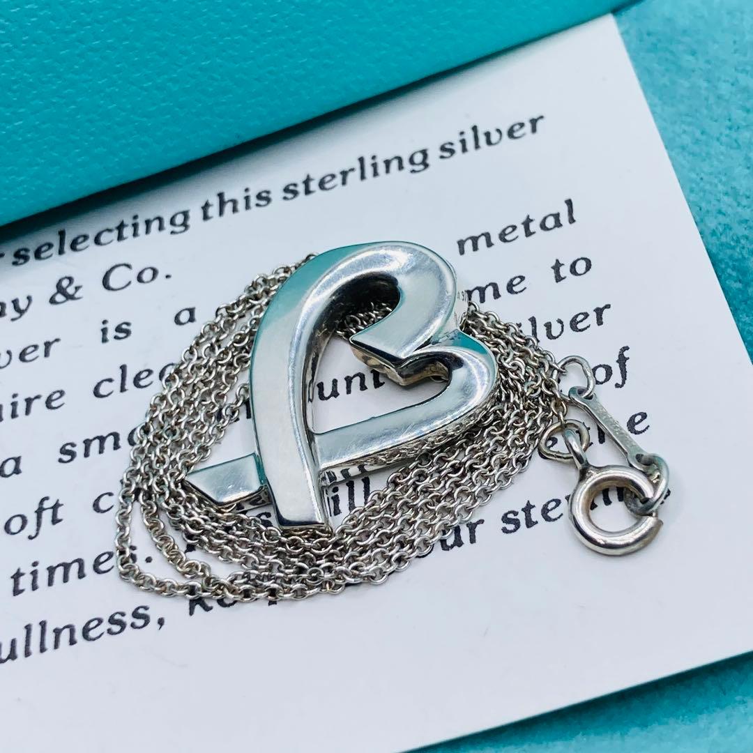 極美品✨ ティファニー ネックレス ラビングハート ハート AG925