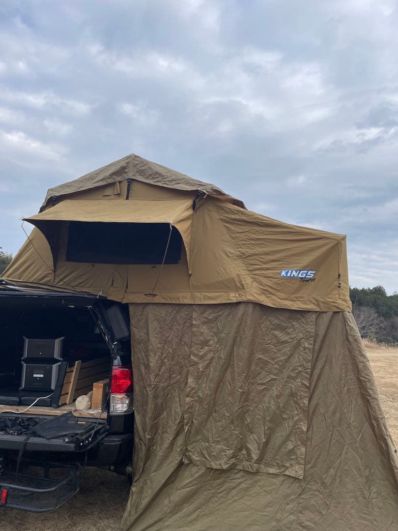 アドベンチャーキングスルーフトップテント　車両用テント カーキ