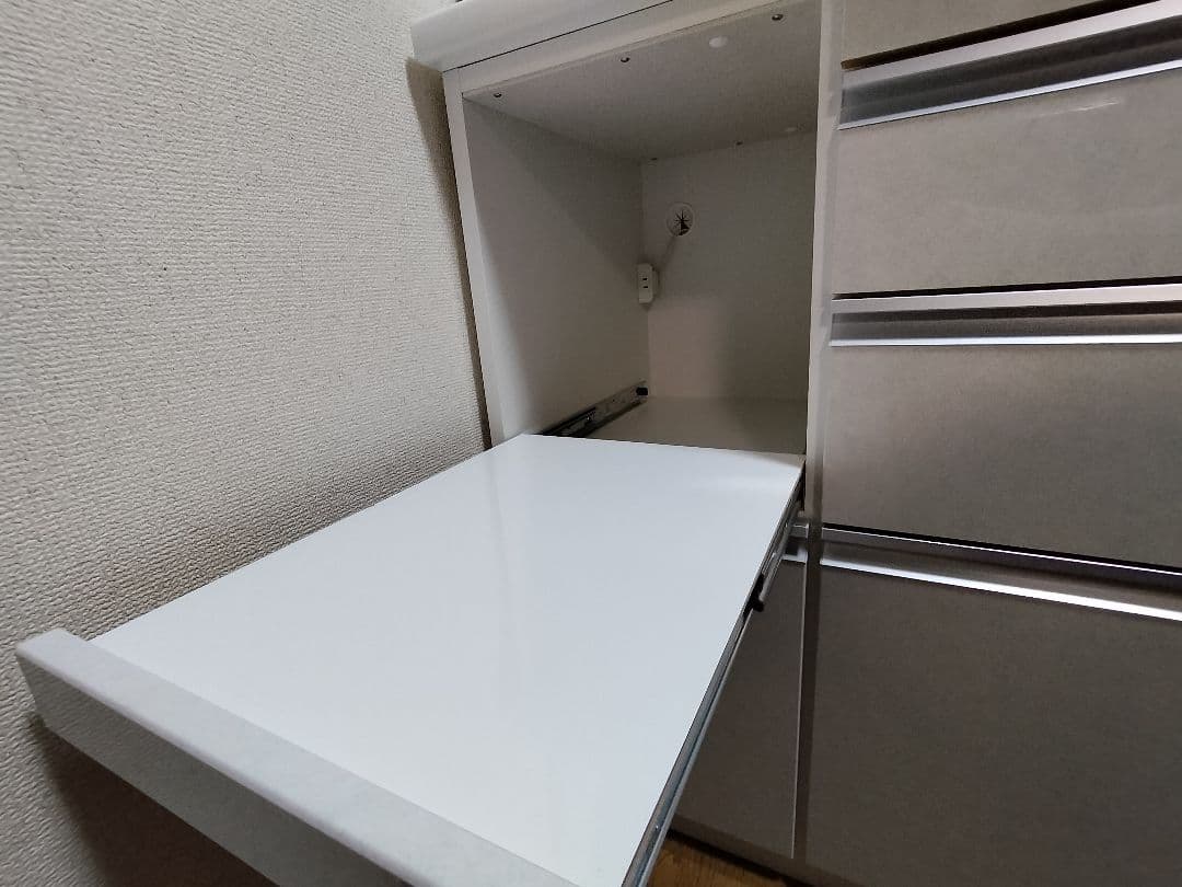 松田家具　キッチンボード　スモーク　　1400サイズ　食器棚　日本製　美品