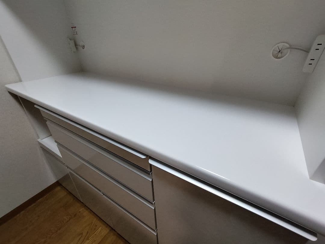 松田家具　キッチンボード　スモーク　　1400サイズ　食器棚　日本製　美品