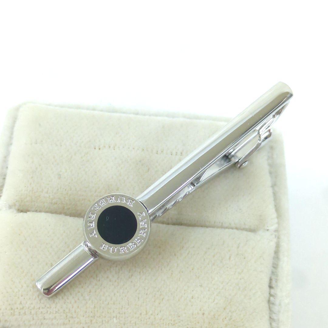 BURBERRY バーバリー タイピン ネクタイピン シルバーカラー ブラック