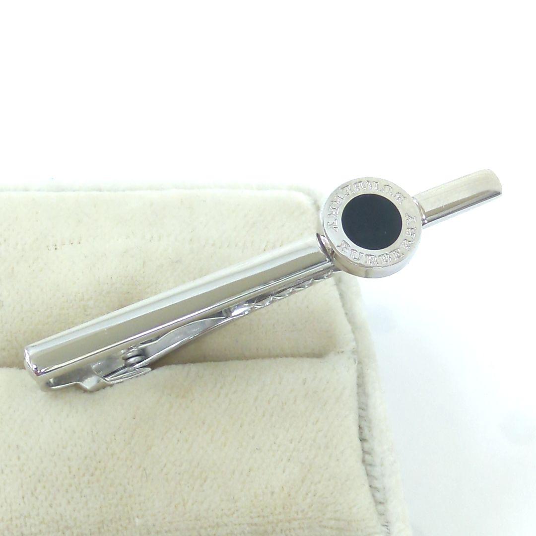 BURBERRY バーバリー タイピン ネクタイピン シルバーカラー ブラック