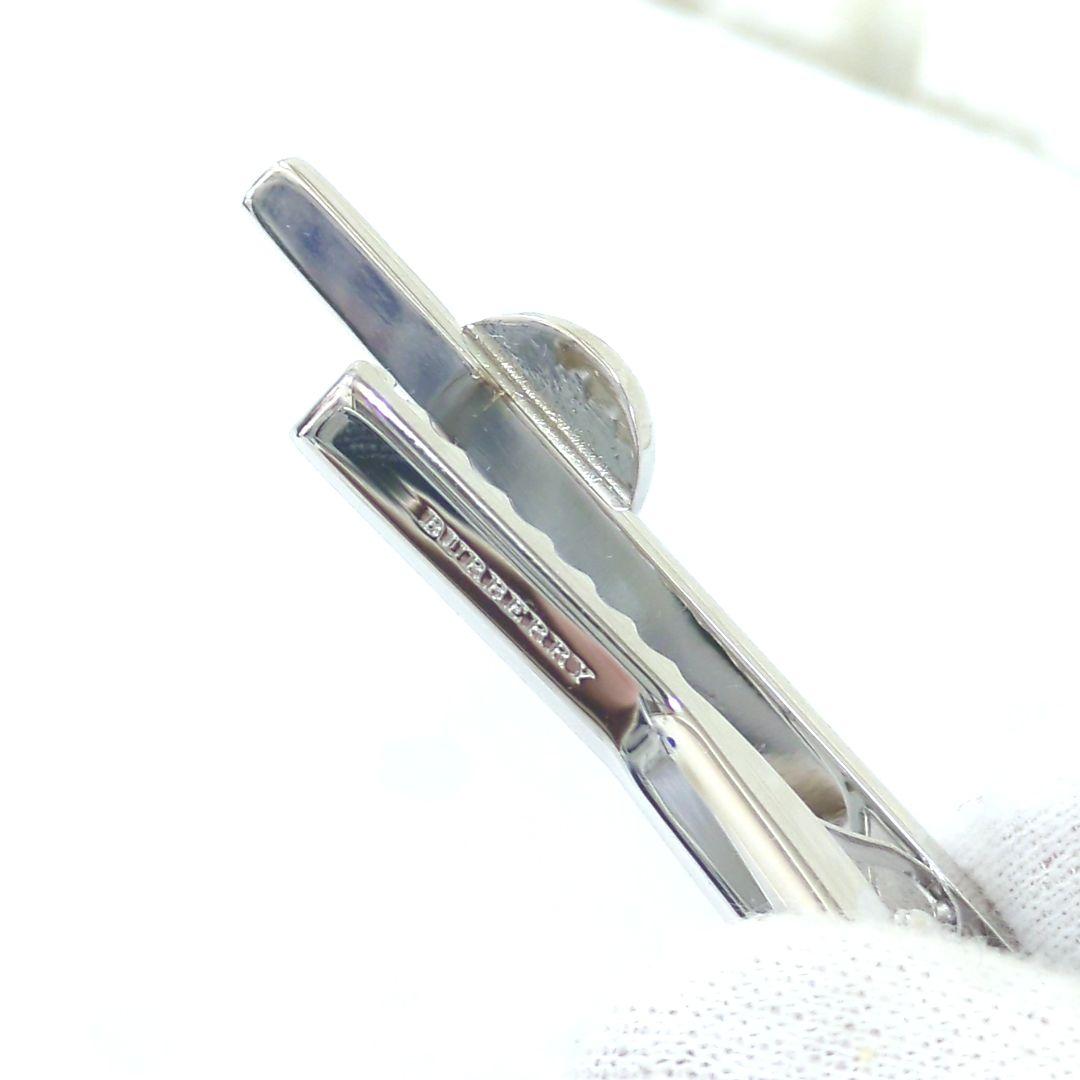BURBERRY バーバリー タイピン ネクタイピン シルバーカラー ブラック