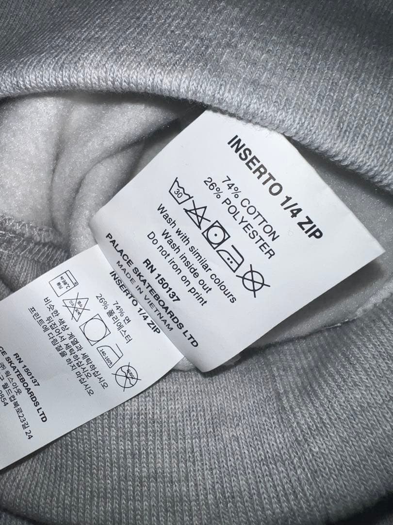 定価以下palace skateboards INSERTO 1/4 ZIP M