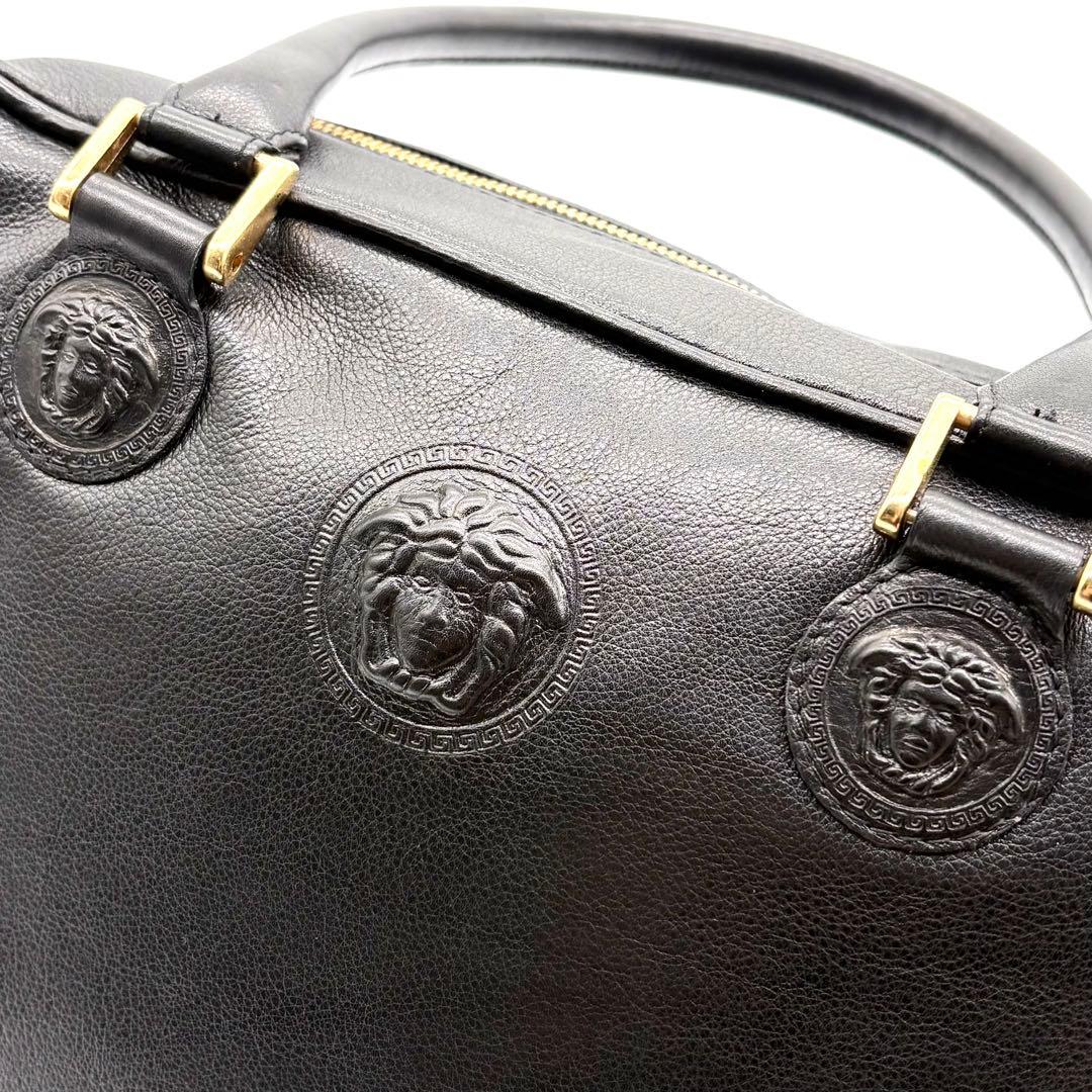 美品✨ヴェルサーチ ハンドバッグ メデューサ レザー ゴールド金具 ブラック