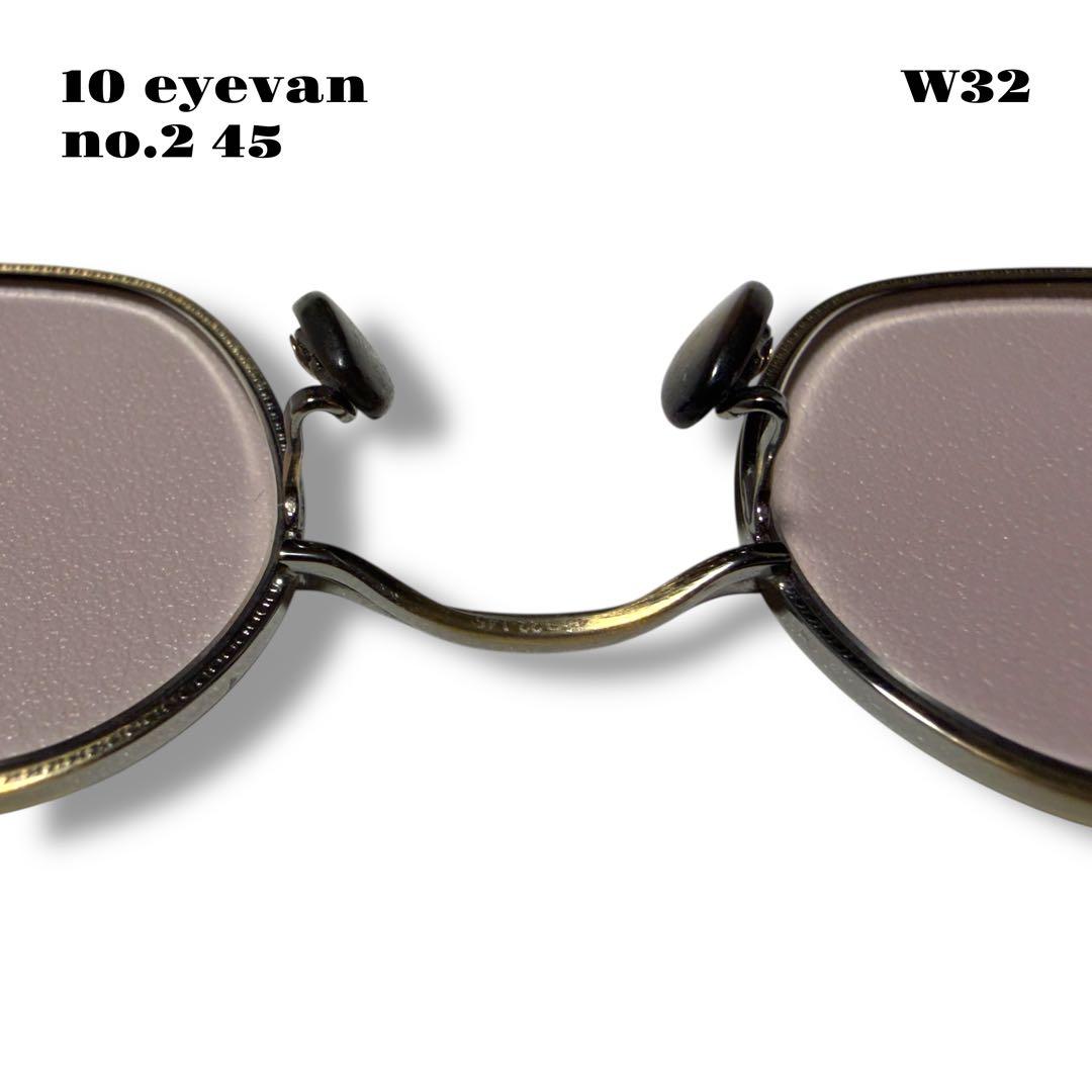 希少品！ 10 eyevan no.2 45 45 22 145 ゴールド 金銀