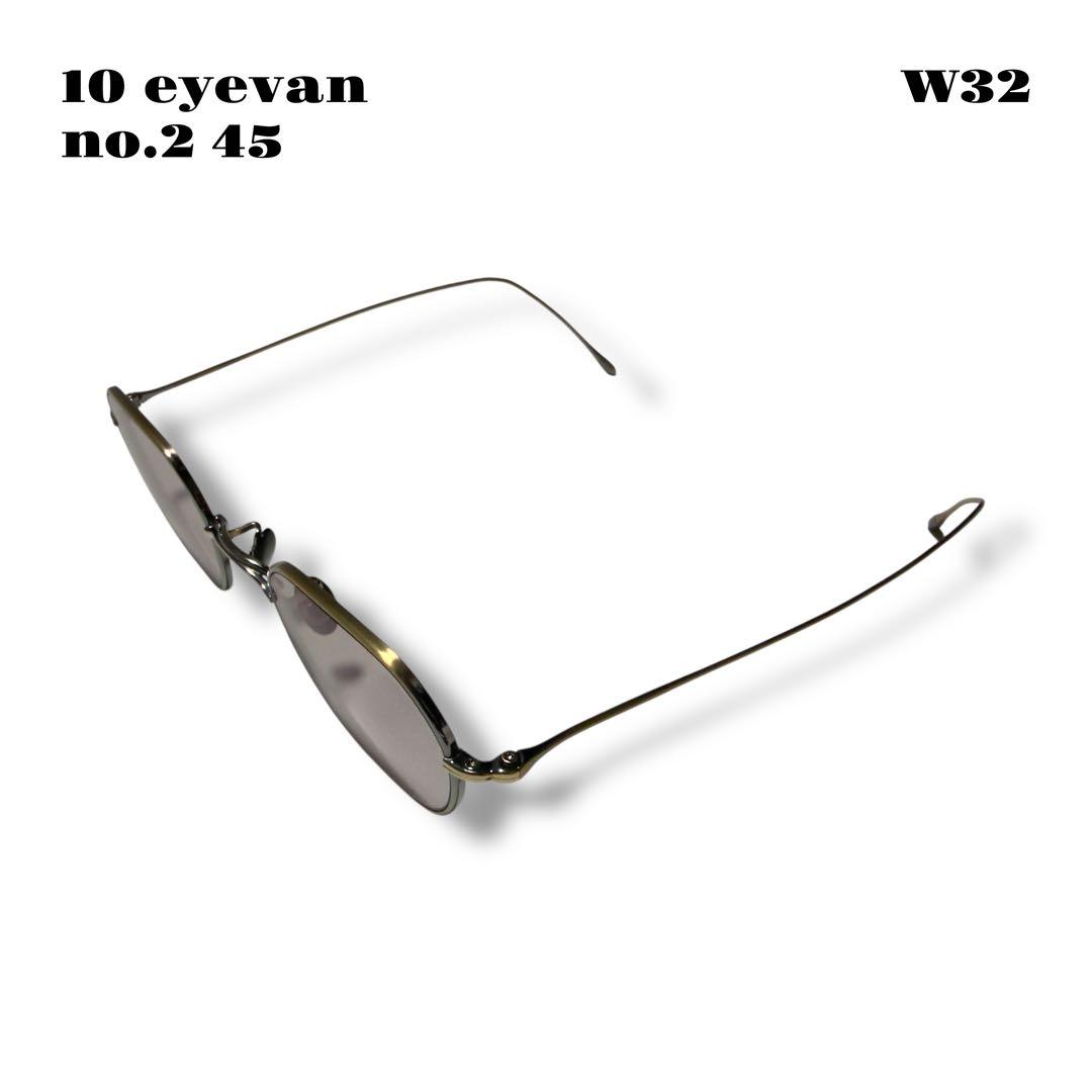 希少品！ 10 eyevan no.2 45 45 22 145 ゴールド 金銀