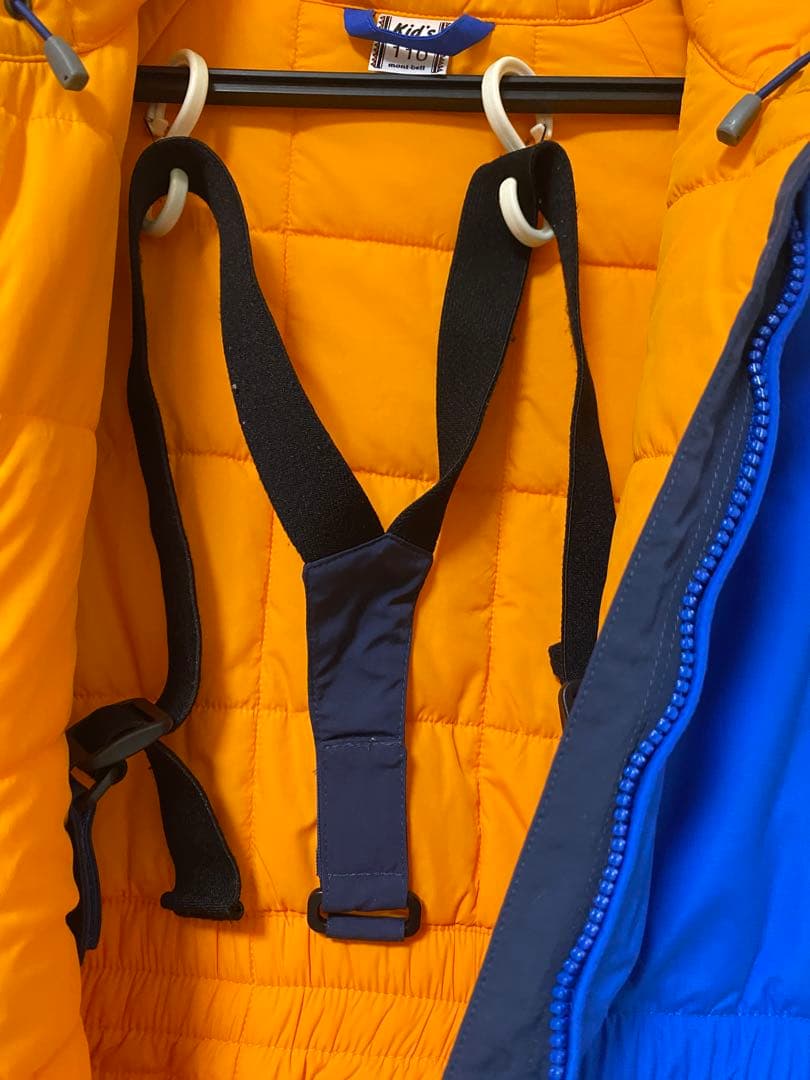 美品　110サイズ　montbell スキーウェア 子ども用 青