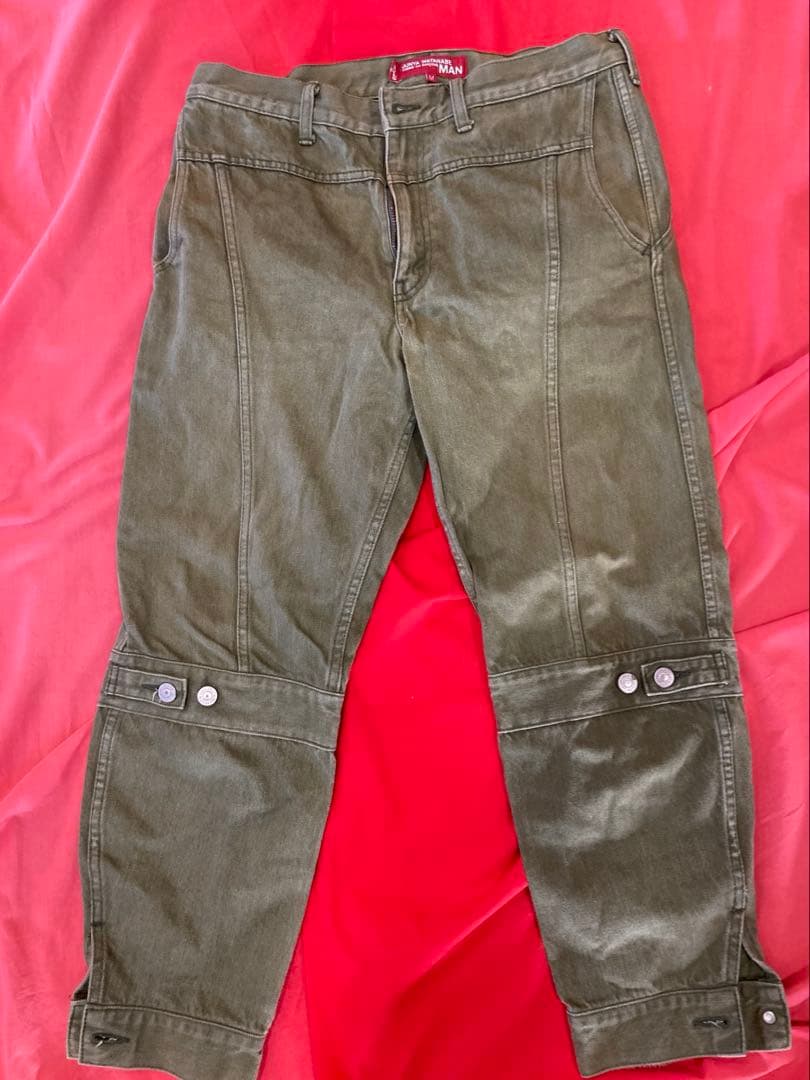 ジヤンヤワタナベマンコムデギャルソン　リーバイスGジャン再構築クロップパンツ