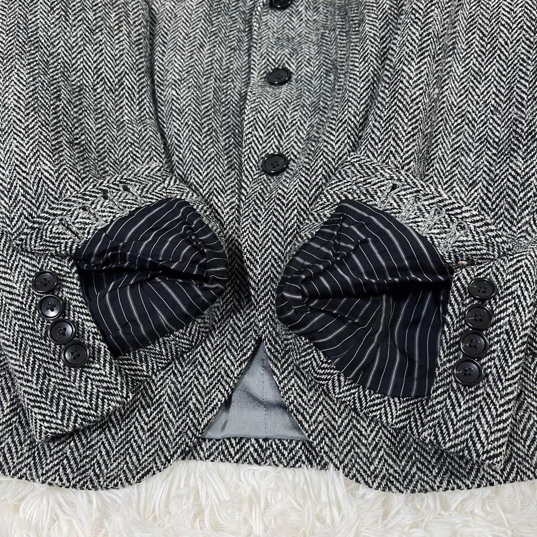 スーツカンパニー×ハリスツイード テーラードジャケット ヘリンボーン M相当