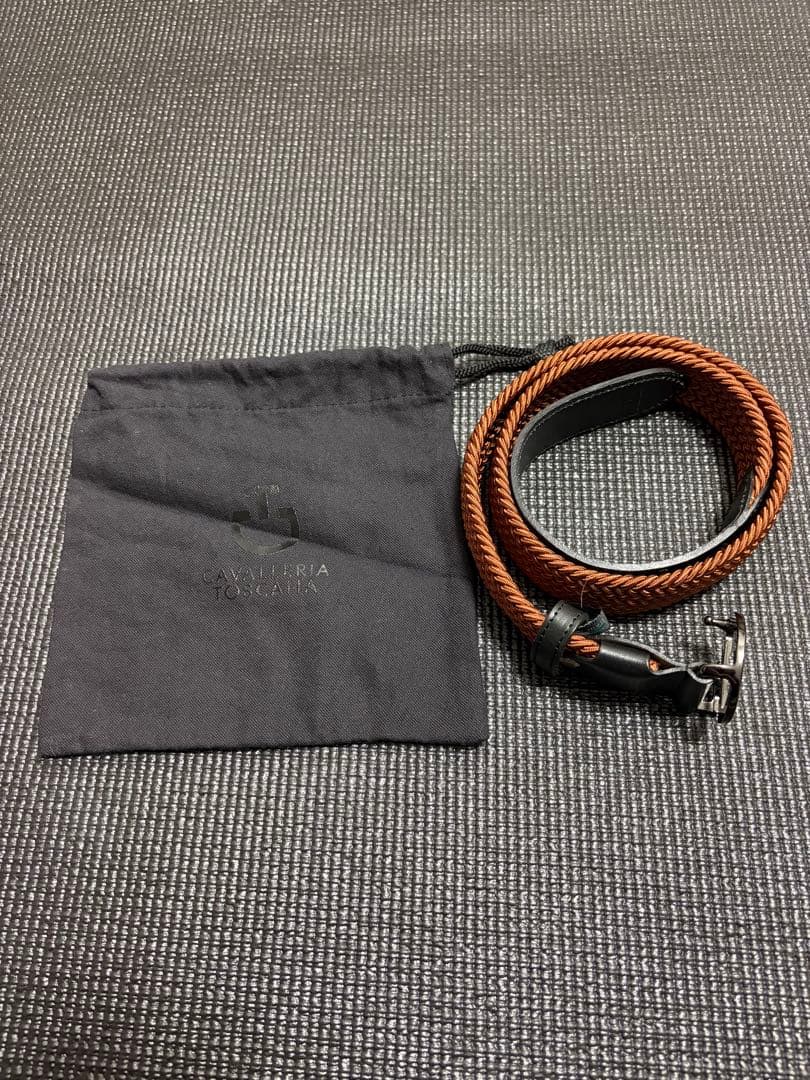 CAVALLERIA TOSCANA 編み込みベルト　乗馬