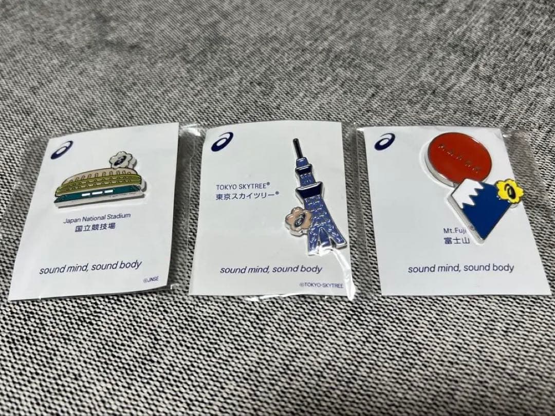 【非売品｜未開封】アシックス東京2025世界陸上記念ピンバッジ 3種