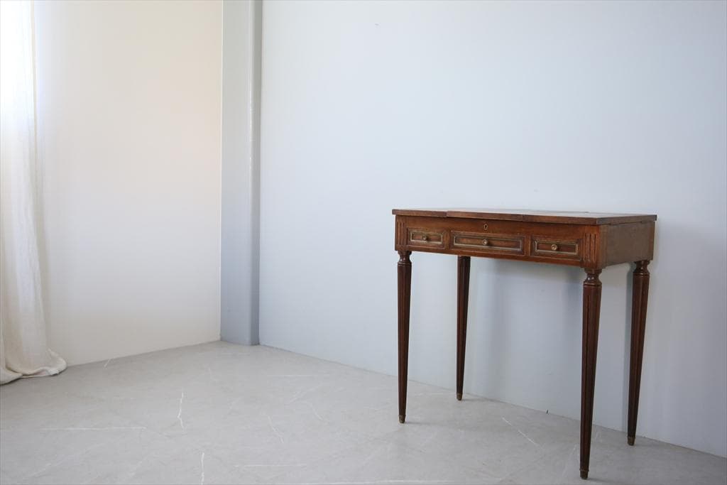 フランスアンティーク木製ドレッシングテーブル/化粧台ドレッサー/デスク90-36