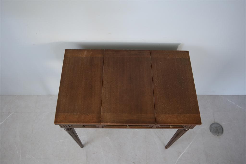 フランスアンティーク木製ドレッシングテーブル/化粧台ドレッサー/デスク90-36