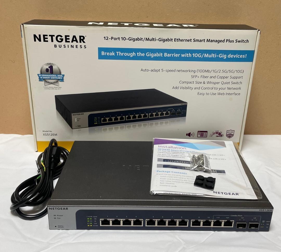USED NETGEAR XS512EM 12ポートスイッチ 10G