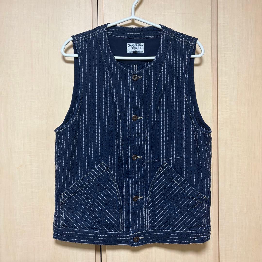 SCHOTT ヒッコリーデニムベスト