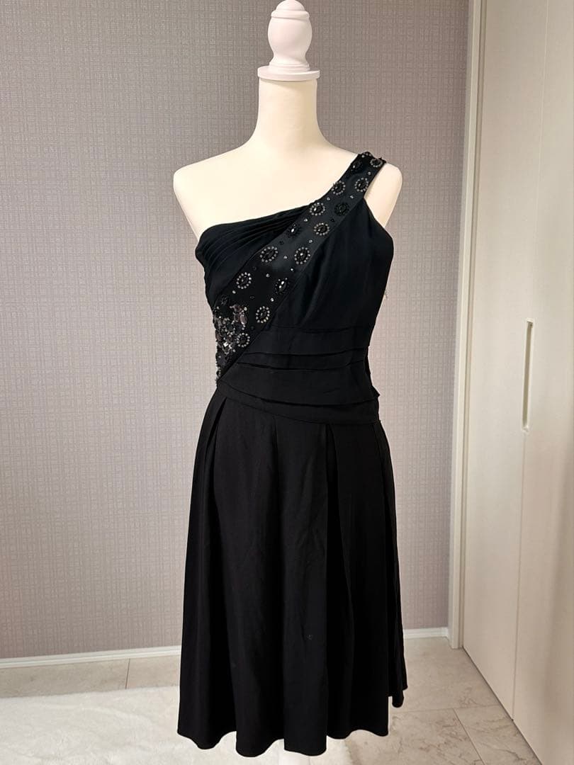 DIOR ワンショルダー ドレス ブラック 36
