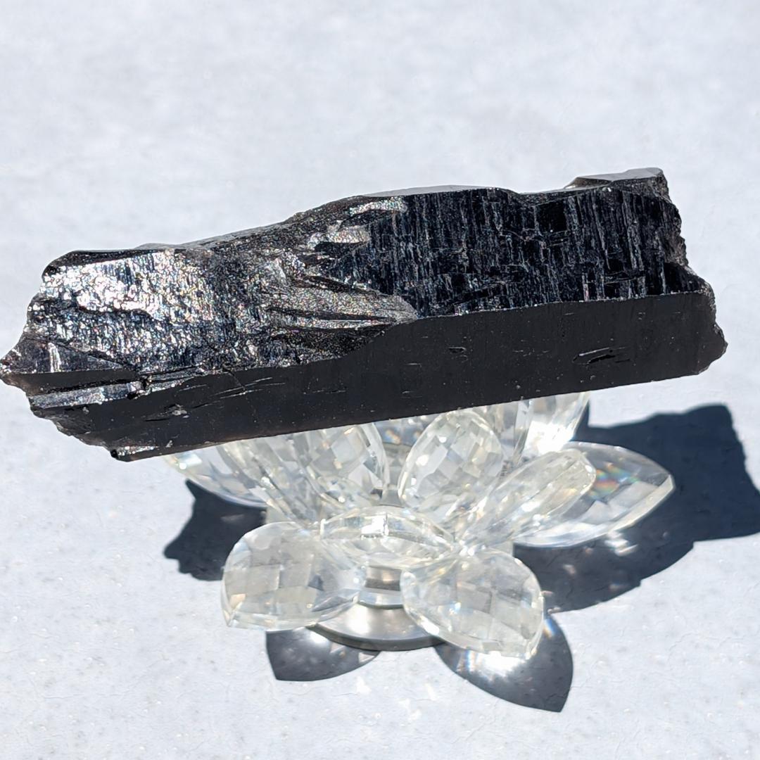 Borders　一点物 モリオン原石 山東省産 黒水晶 130g 邪気払い