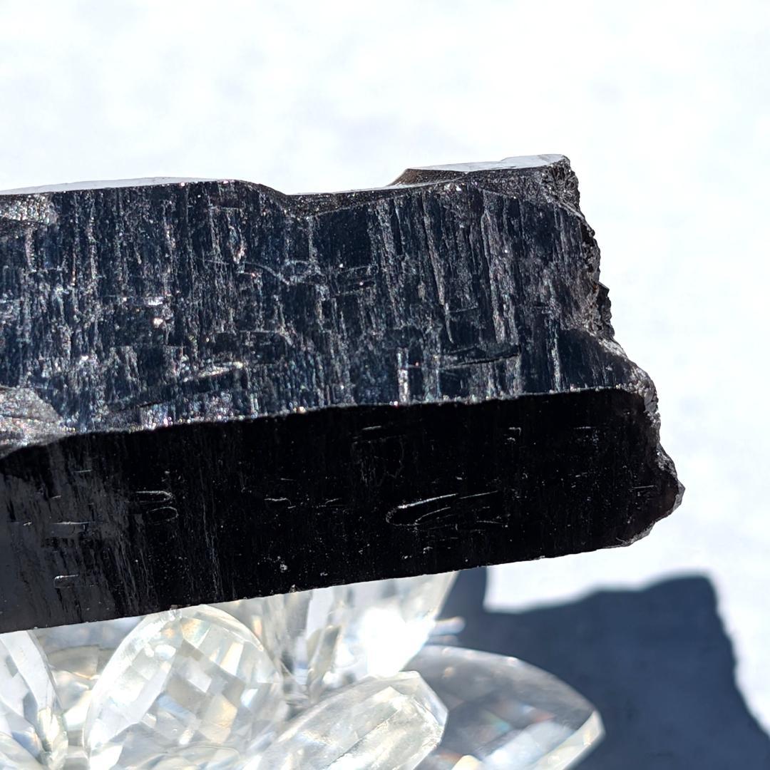 Borders　一点物 モリオン原石 山東省産 黒水晶 130g 邪気払い