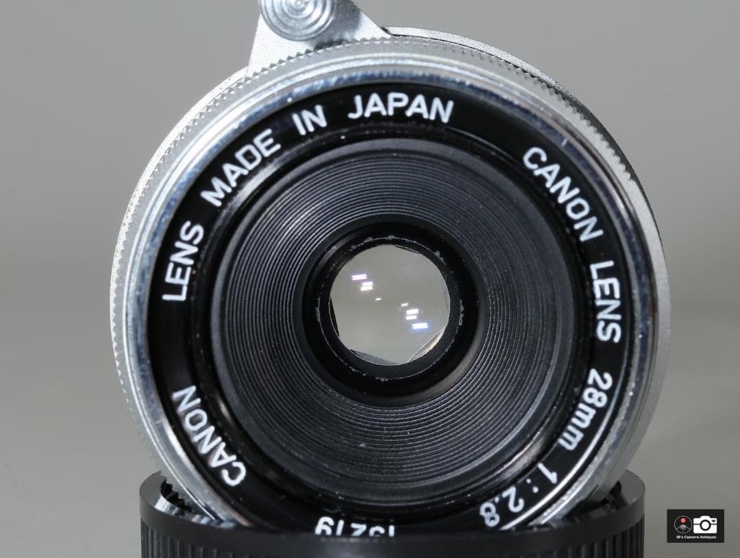 希少美品Canon 28mm F/2.8 ライカＬマウントレンズ、ファインダー付