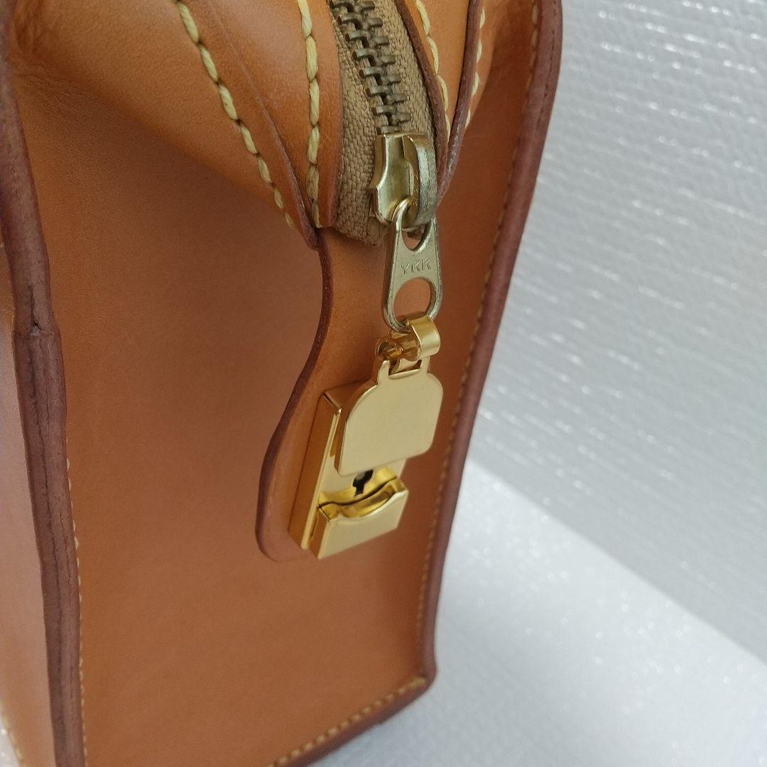 馬場万ハンドメイド ナチュラルレザー ビジネスバッグ 鍵付き