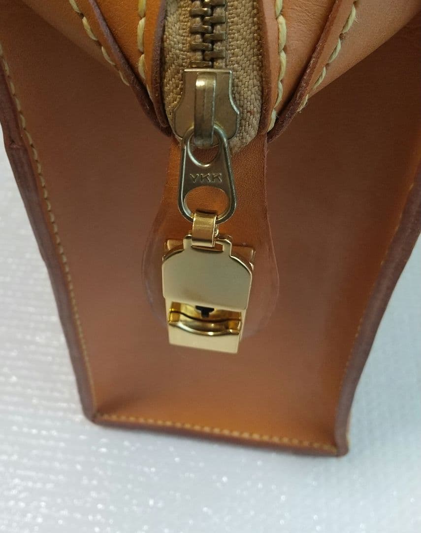 馬場万ハンドメイド ナチュラルレザー ビジネスバッグ 鍵付き