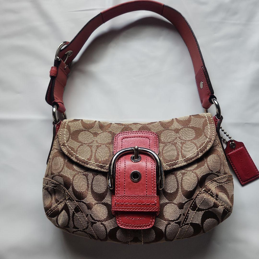 COACH フラップ ワンショルダー ソーホー ピンク系 肩掛け y2k