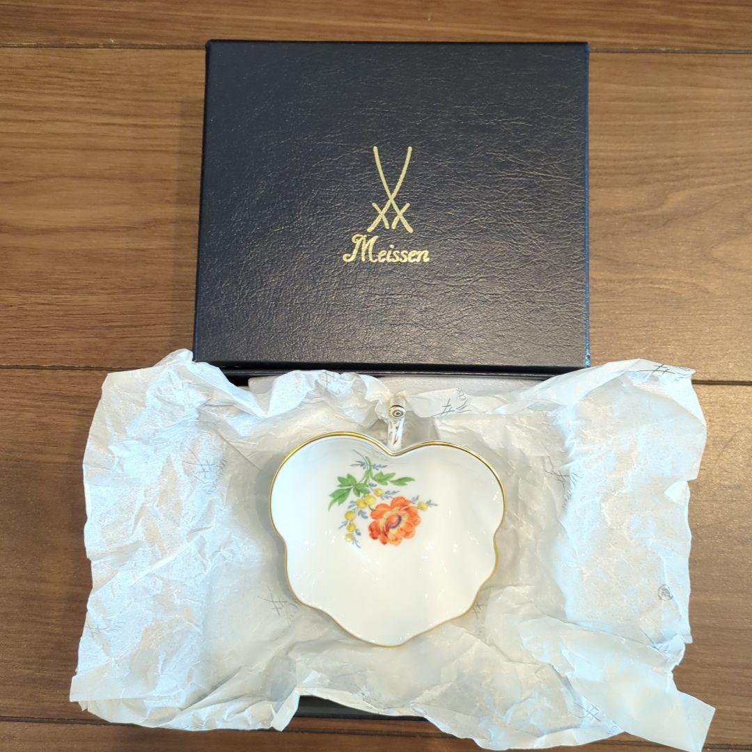 Meissen ハート型花柄磁器皿