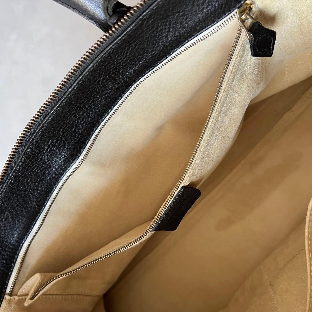 【くろ】Cisei シセイ チセイ キャンバス切替 レザー ボストンバッグ