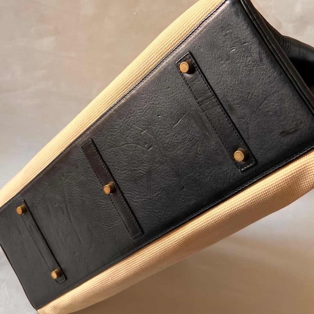 【くろ】Cisei シセイ チセイ キャンバス切替 レザー ボストンバッグ