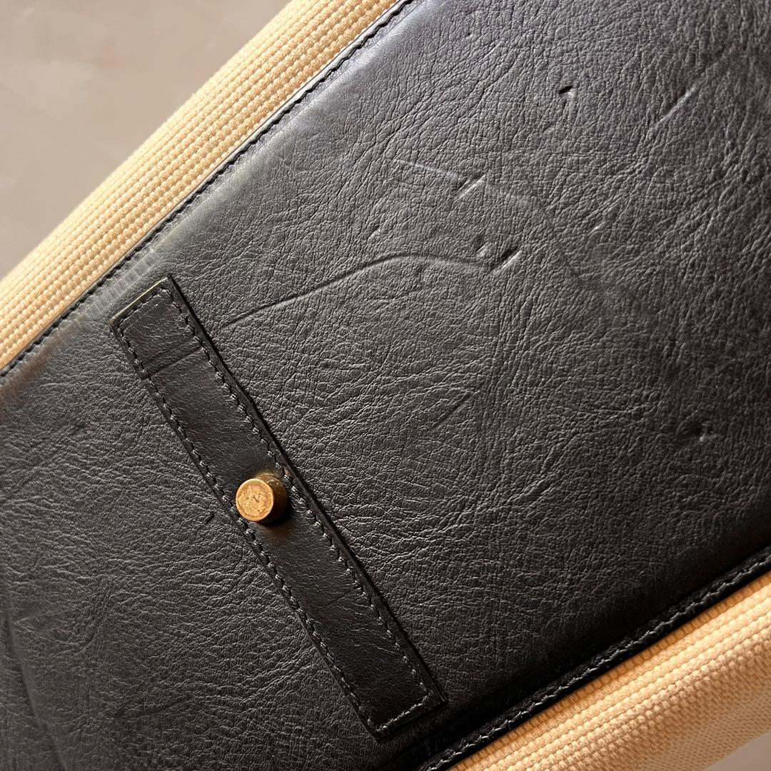 【くろ】Cisei シセイ チセイ キャンバス切替 レザー ボストンバッグ